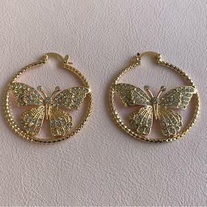 Big hoop earrings 18k gold plated